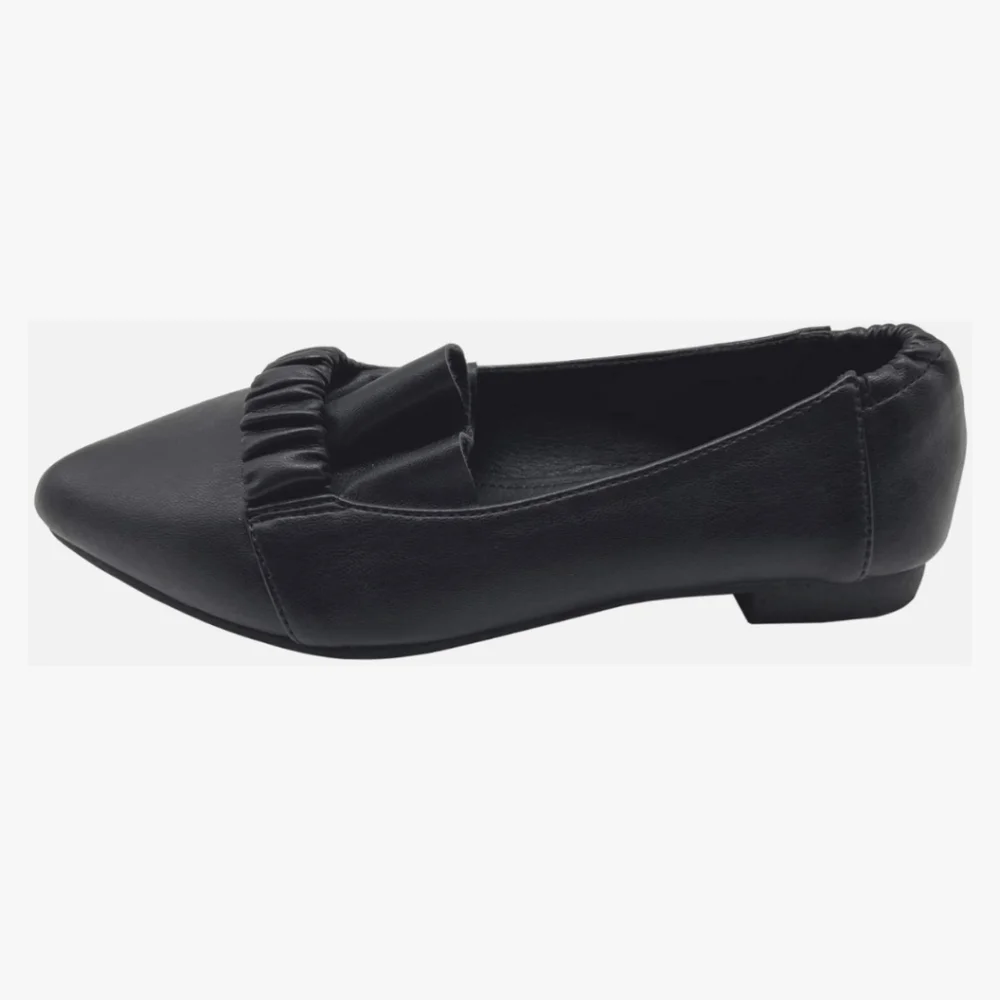 Women's Ruffle Pointy Toe Casual Cute Slip-on Ballet Flat Shoes - NWOT